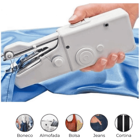 Mini Máquina de Costura Portátil a Pilha - Uso a Mão