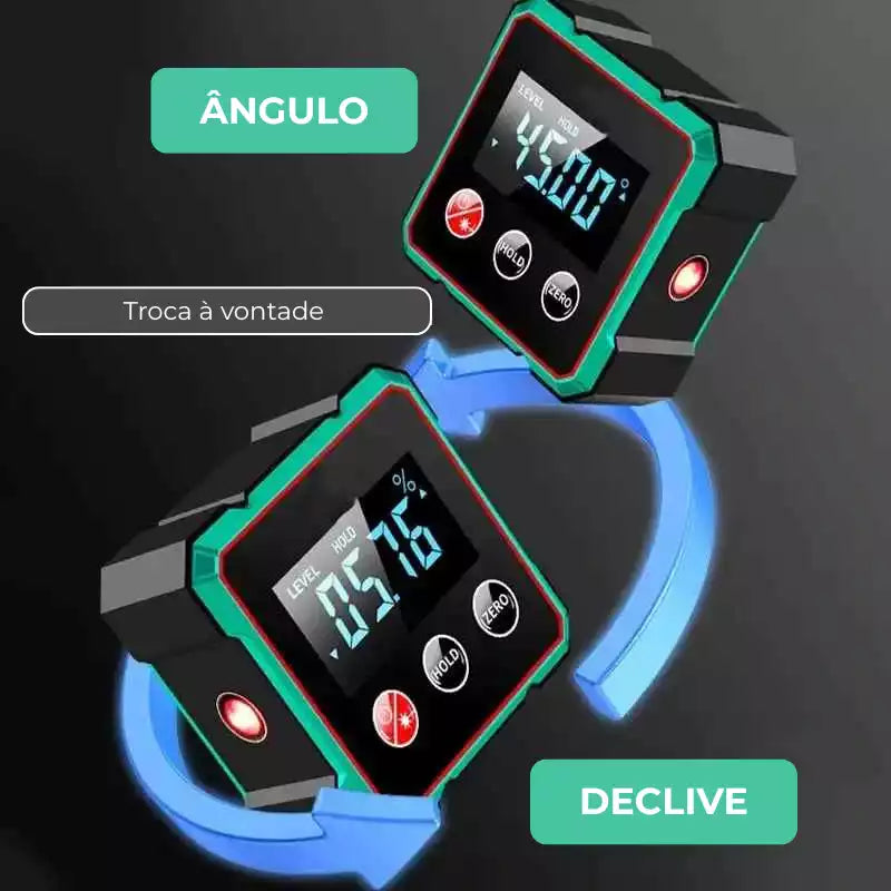 ProLevel™ – Medidor Magnético de Ângulo 4 Lados – Sua Garantia de Precisão Absoluta