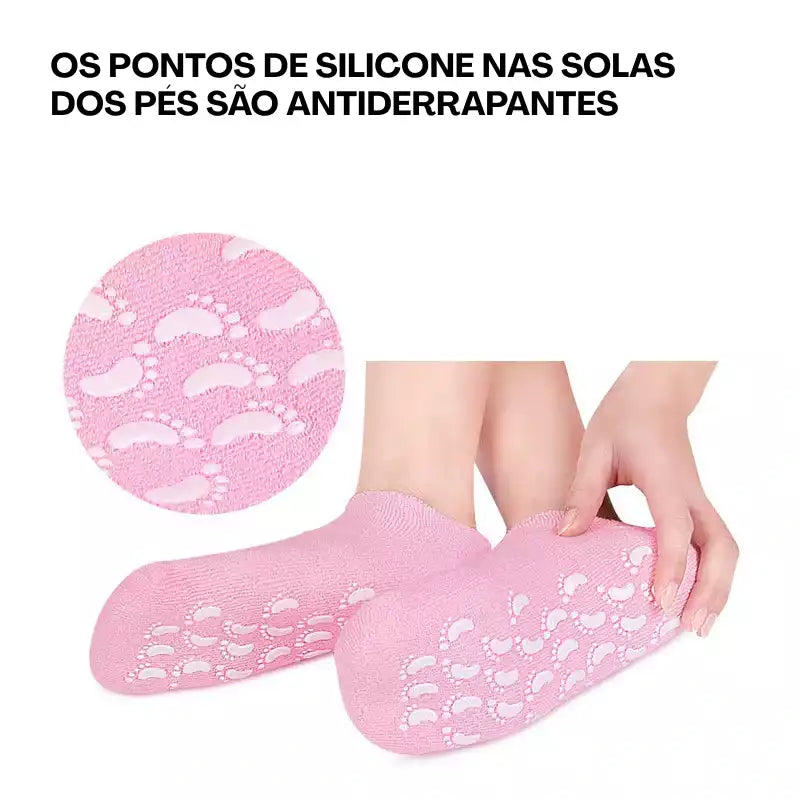 PediLiss™ – Meia Hidratante e Esfoliante – Pés lisos, suaves e renovados