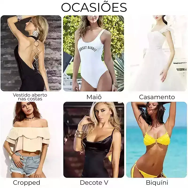 NudeSkin – Protetor de Silicone para Seios + Liberdade sem Sutiã